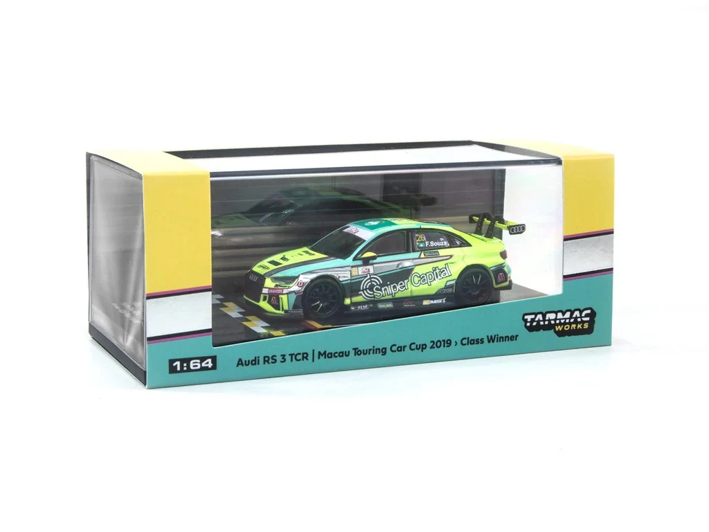 Tarmac Works 1:64 Audi RS3 TCR Macau Touring Car Cup 2019 #26 1950cc Class Winner - Image 3