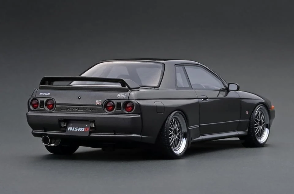 Ignition Model 1:18 Nissan Skyline GT-R NISMO R32 Gun Gray Metallic with BBS Wheels - Image 3
