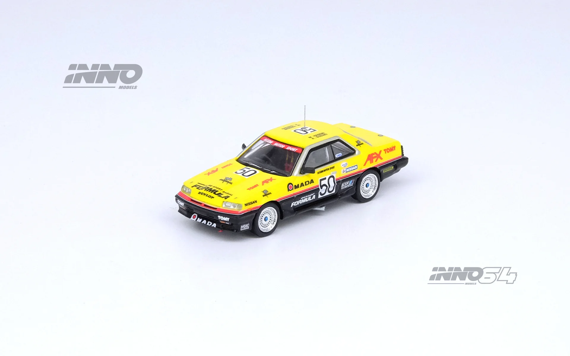 INNO64 1:64 Nissan Skyline 2000 Turbo RS-X (DR30) #50 "HASEMI MOTORSPORTS DUNLOP" JTCC 1987