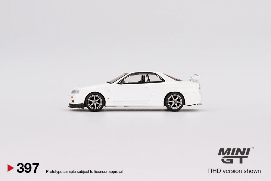 MINIGT 1:64 Nissan Skyline GT-R (R34) V-Spec N1 in White - Image 2