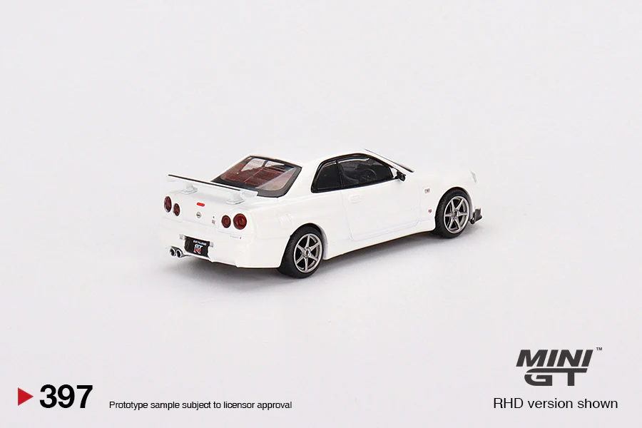 MINIGT 1:64 Nissan Skyline GT-R (R34) V-Spec N1 in White - Image 3