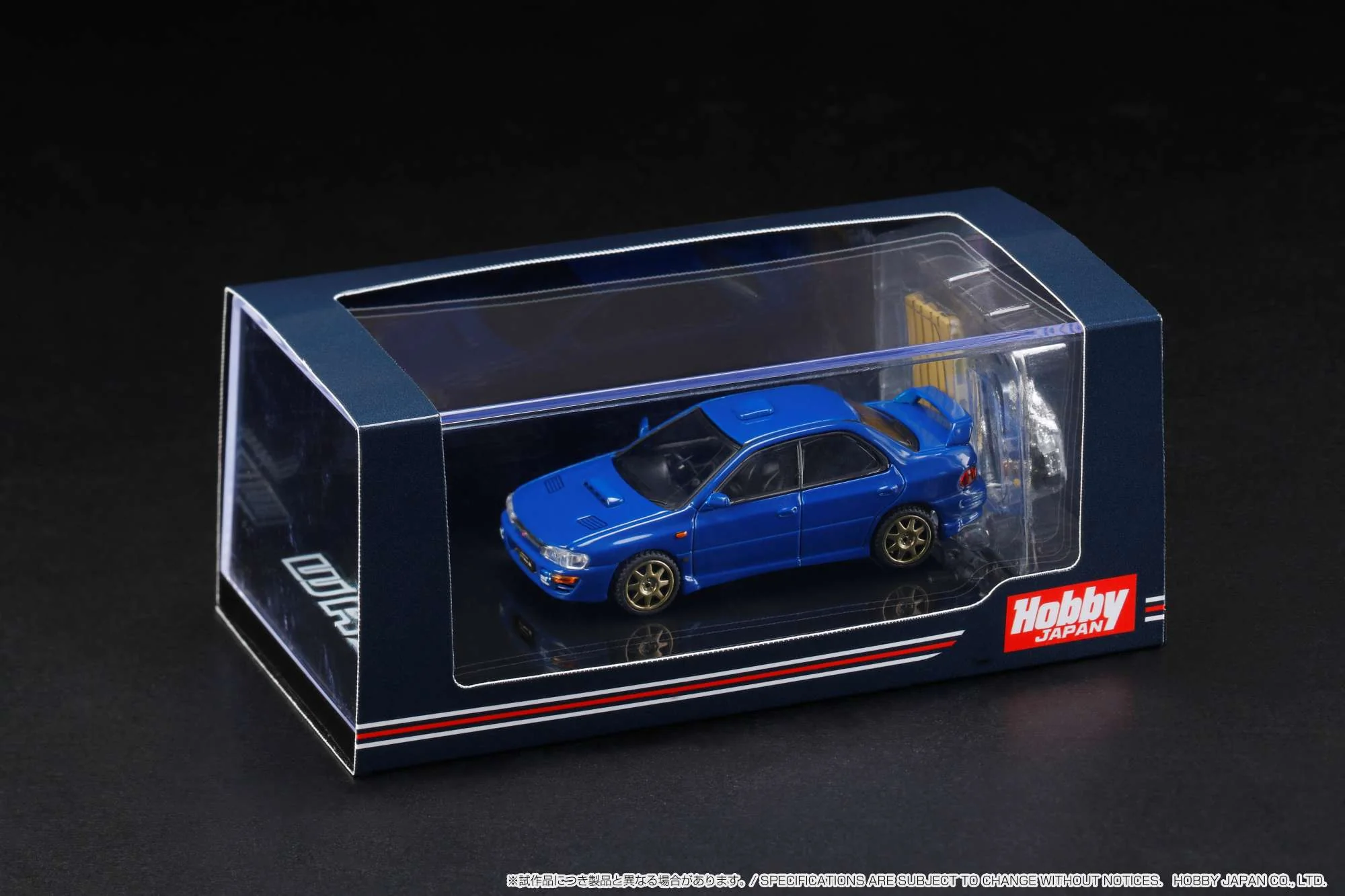 Hobby Japan 1:64 Subaru Impreza WRX (GC8) STi Version Ⅱ Sports Blue with Engine Display Model - Image 3