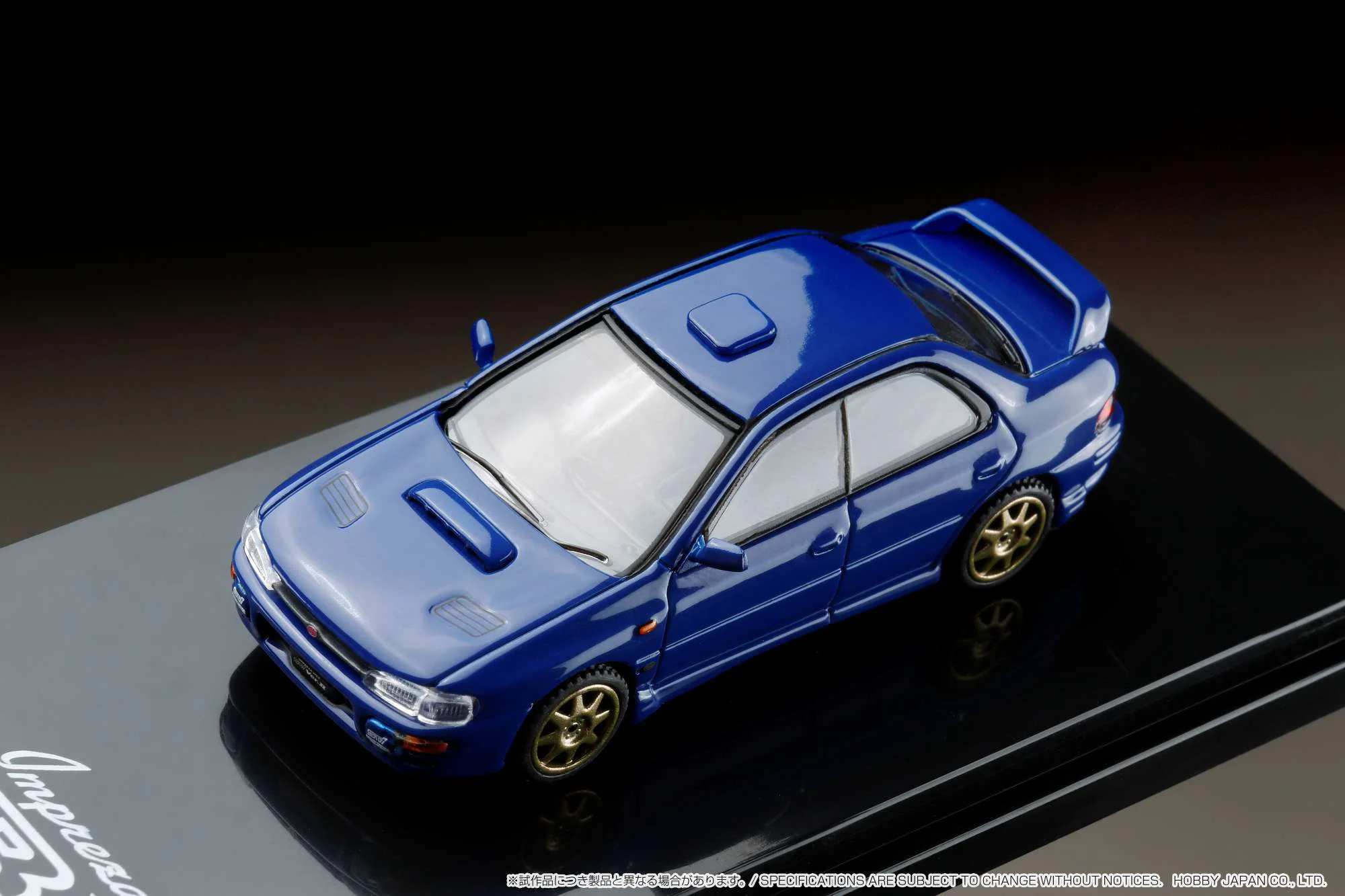 Hobby Japan 1:64 Subaru Impreza WRX (GC8) STi Version Ⅱ Sports Blue with Engine Display Model - Image 5