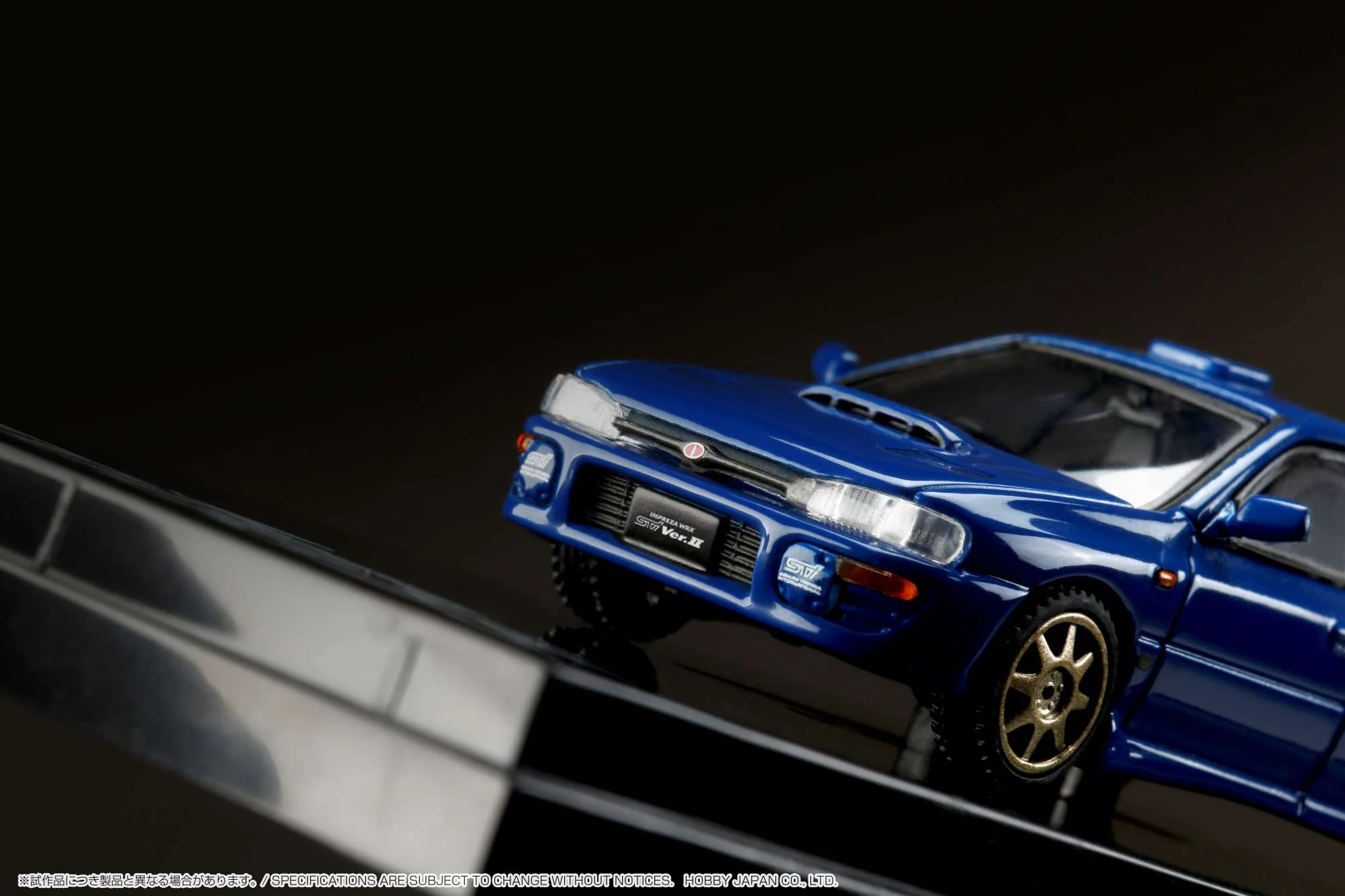 Hobby Japan 1:64 Subaru Impreza WRX (GC8) STi Version Ⅱ Sports Blue with Engine Display Model - Image 6