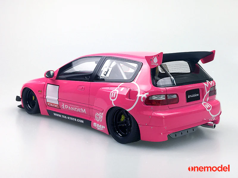 One Model 1:18 Honda Civic EG6 Rocket Bunny Pink - Image 2
