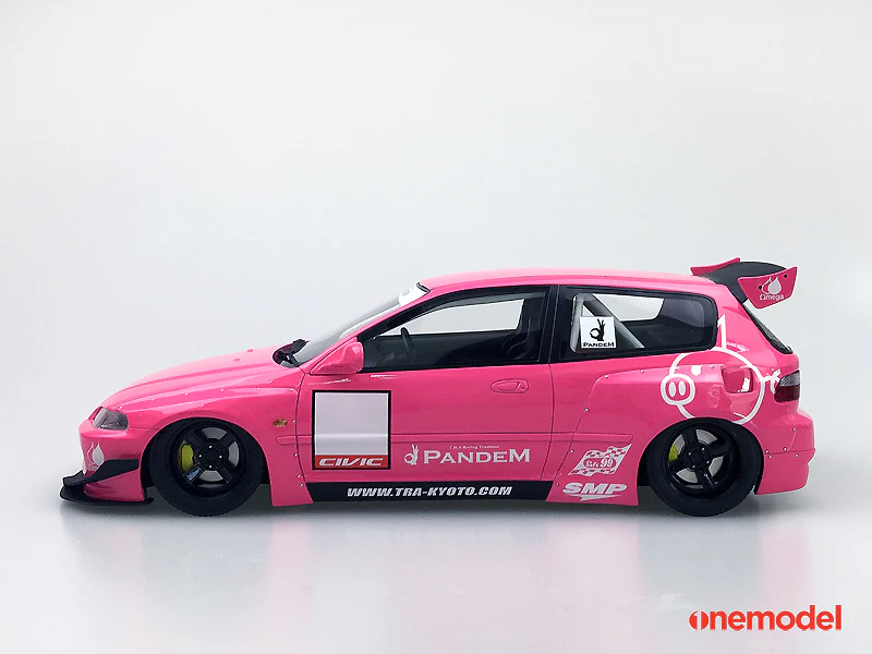 One Model 1:18 Honda Civic EG6 Rocket Bunny Pink - Image 3