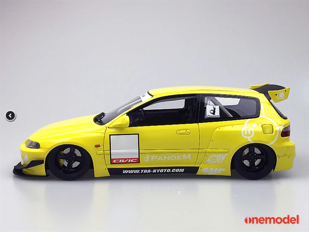One Model 1:18 Honda Civic EG6 Rocket Bunny Yellow - Image 2