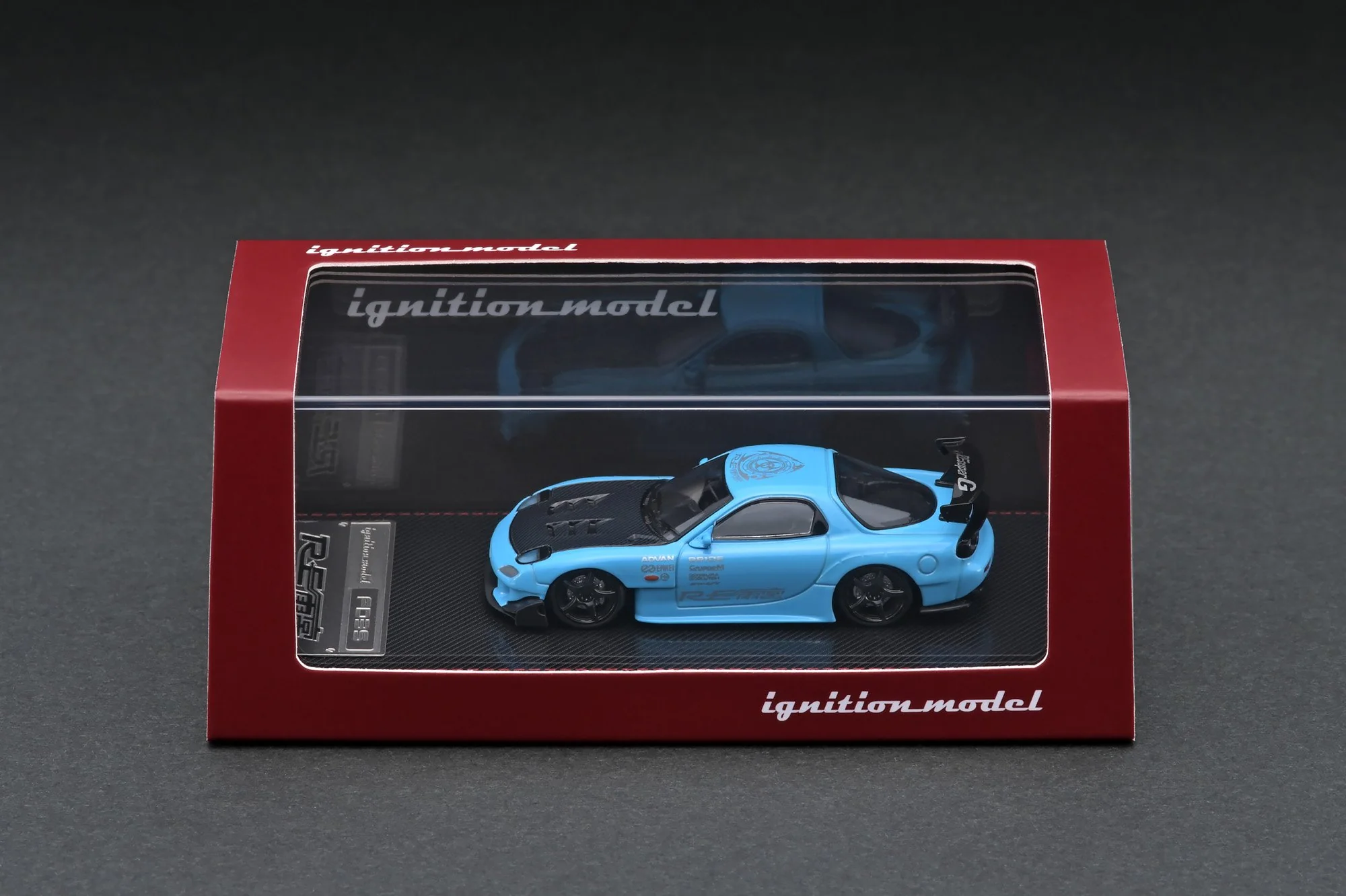 Ignition Model 1:64 Mazda RX-7 FD3S RE Amemiya Light Blue - Image 3