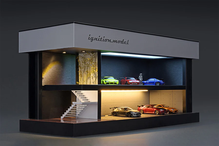 Ignition Model 1:64 Model Car Showroom Diorama with Lighting Display - Image 4
