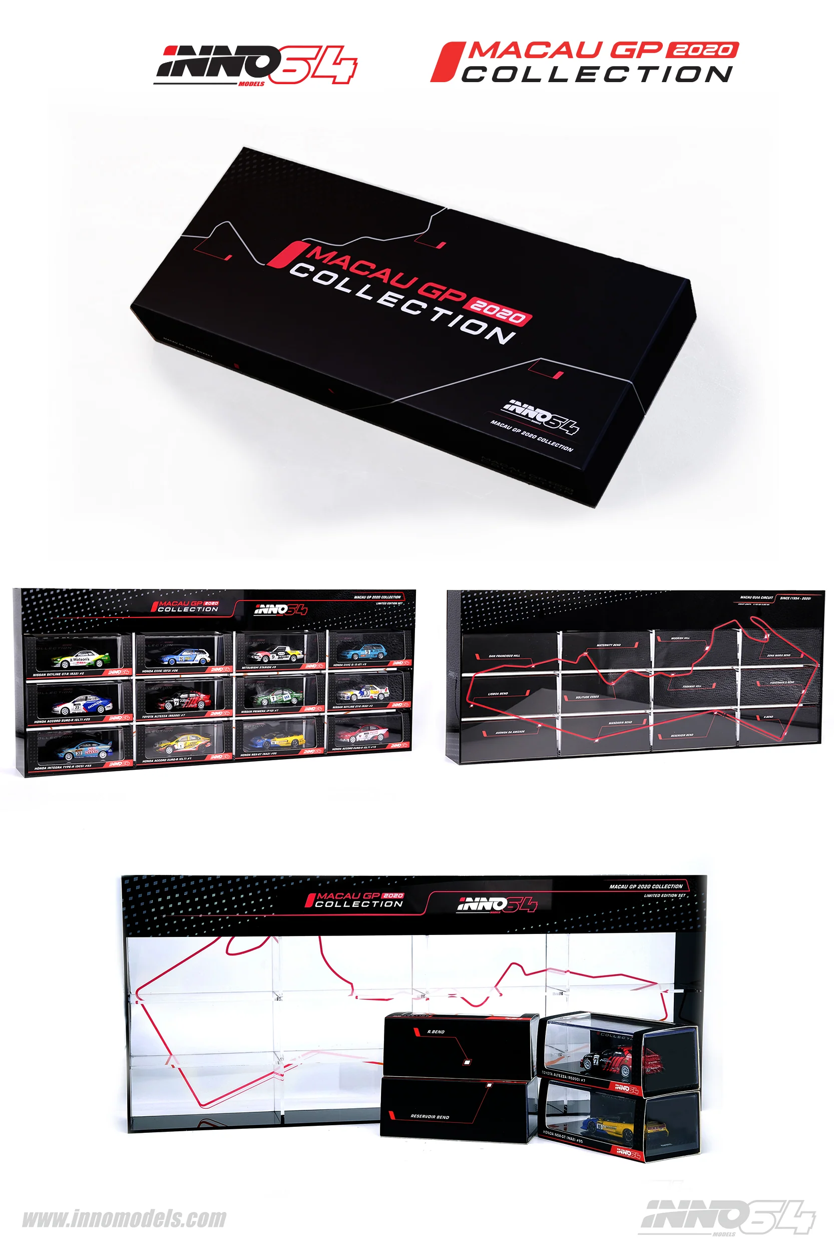 INNO64 1:64 Macau Grand Prix Collection 2020 12 Piece Die-cast Box Set - Image 2