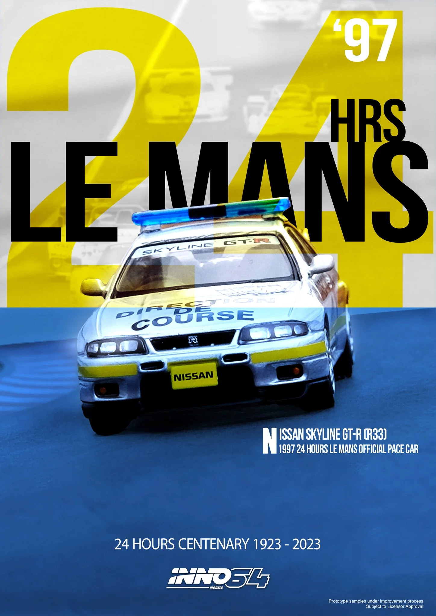 INNO64 1:64 Nissan Skyline GT-R (R33) 24 Hours Le Mans 1997 Official Pace Car - Image 3