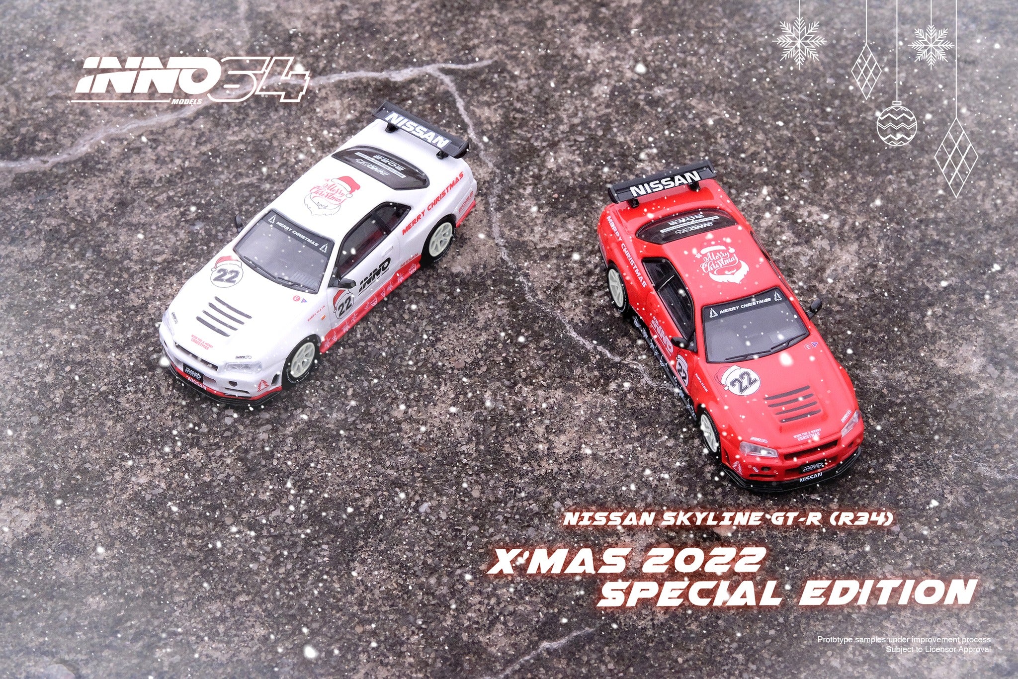 INNO64 1:64 Nissan Skyline GT-R (R34) R-Tune 2022 X'Mas 2022 Special Edition - Image 4