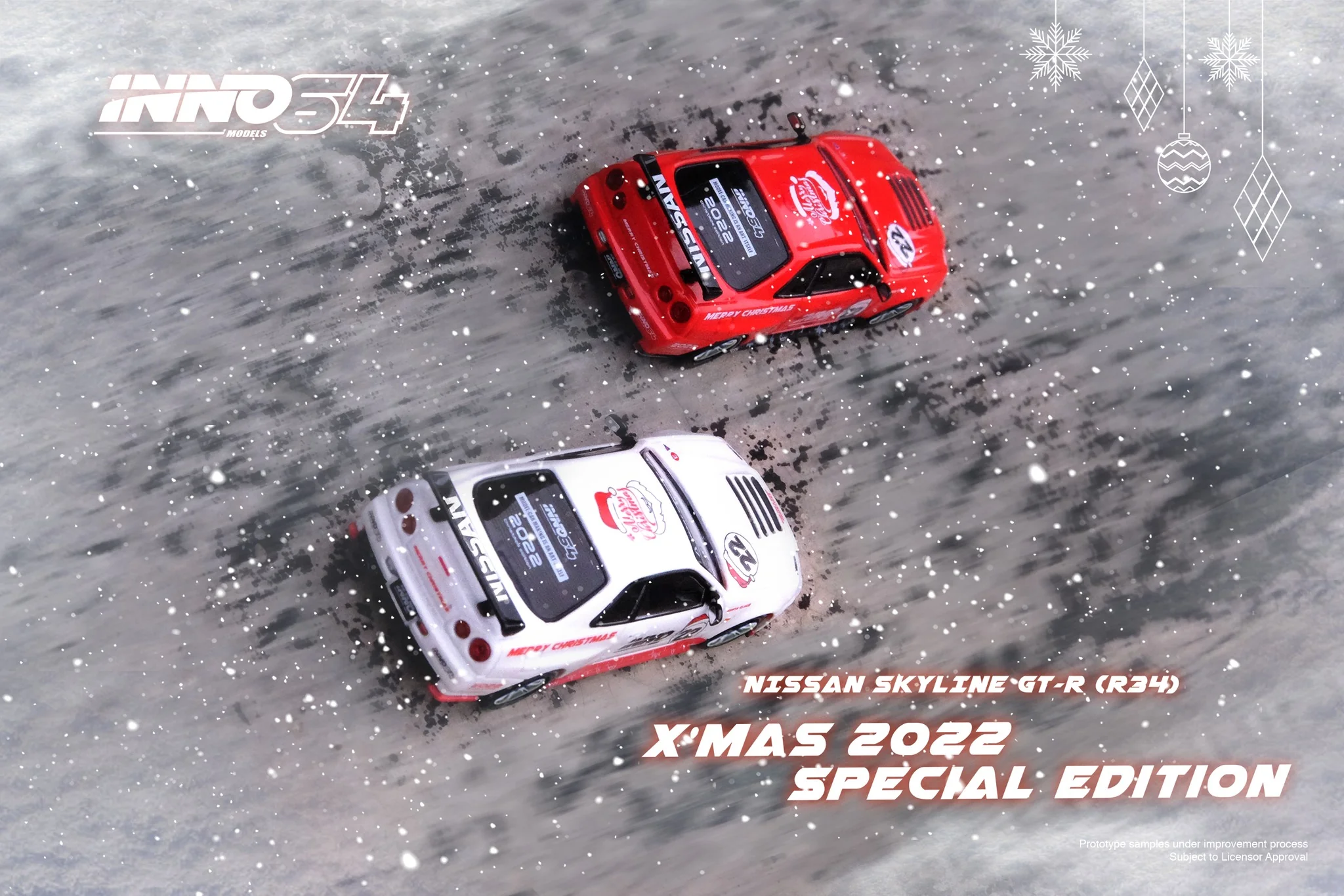 INNO64 1:64 Nissan Skyline GT-R (R34) R-Tune 2022 X'Mas 2022 Special Edition - Image 5