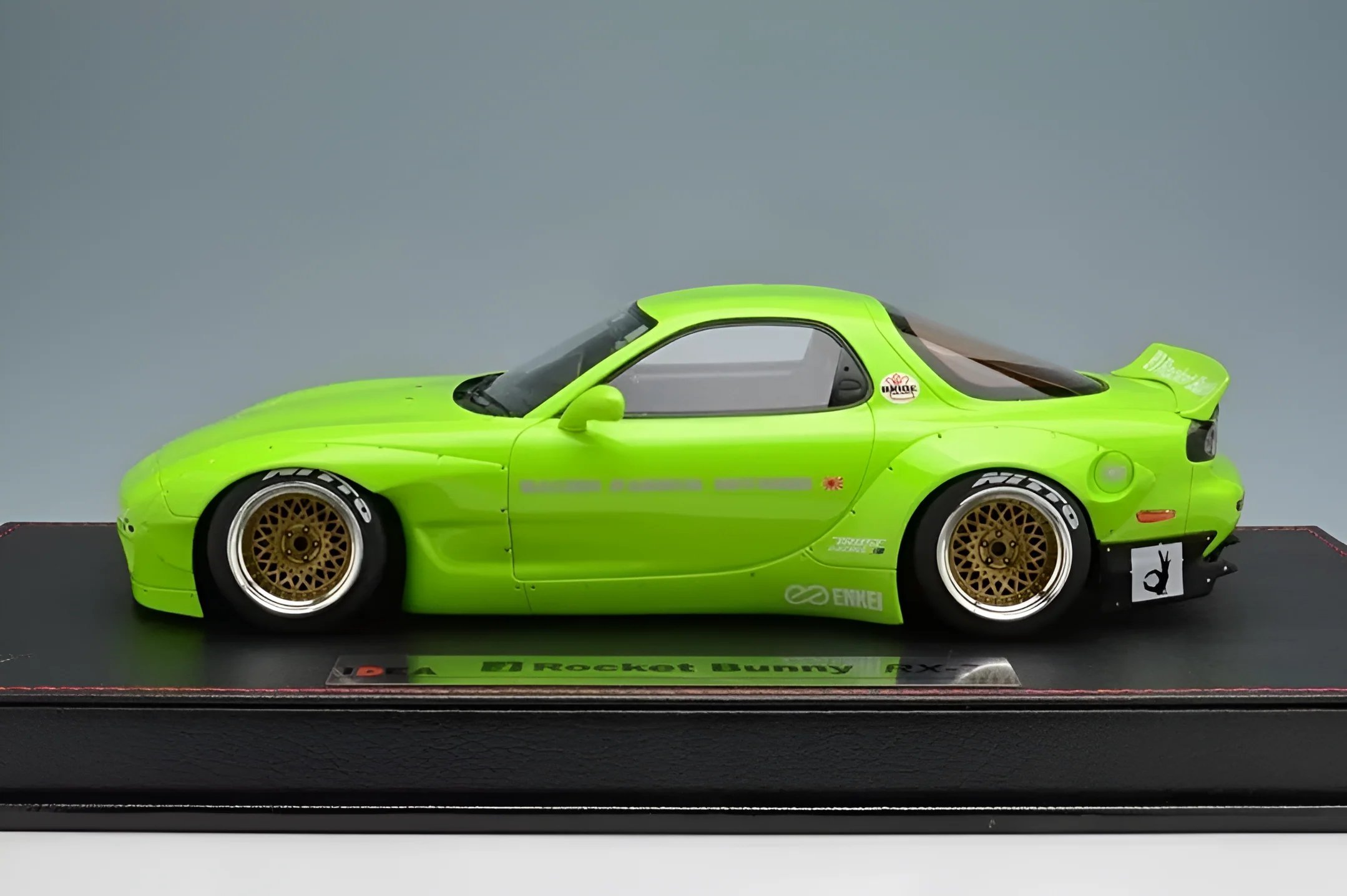 Make Up Co., Ltd / Eidolon 1:18 Mazda RX-7 (FD3S) Rocket Bunny in Lime Green - Image 2