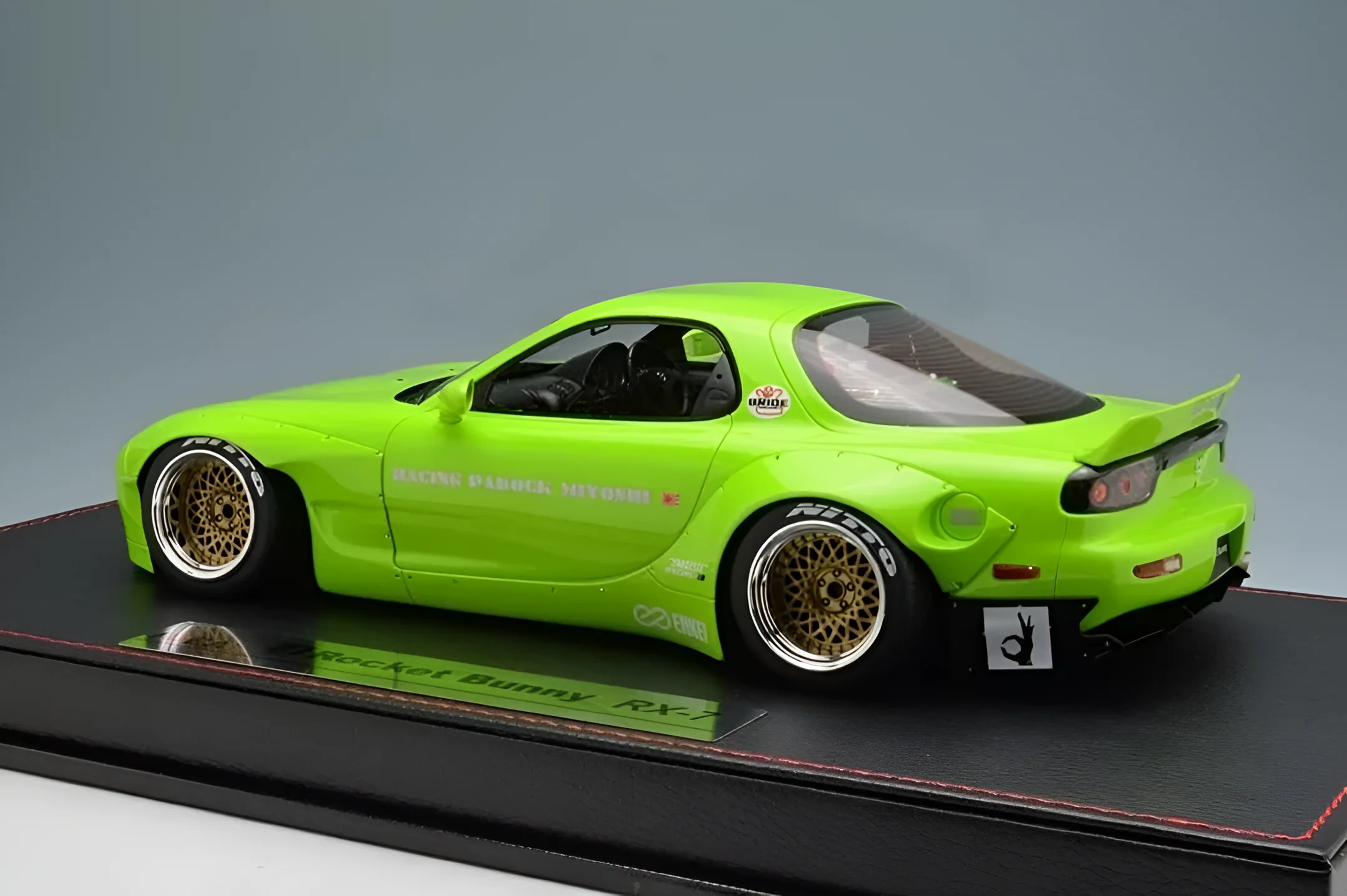 Make Up Co., Ltd / Eidolon 1:18 Mazda RX-7 (FD3S) Rocket Bunny in Lime Green - Image 3