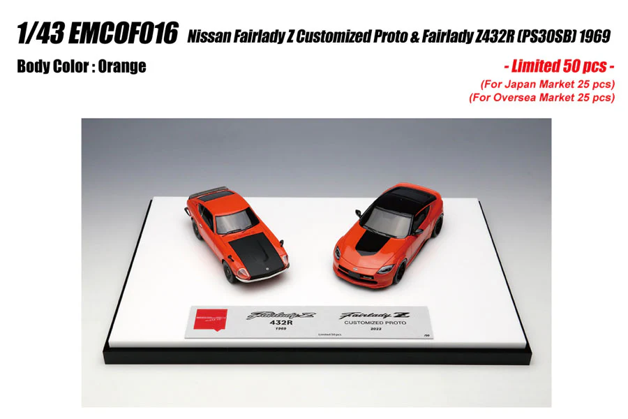 Make Up Co., Ltd / Eidolon 1:43 Nissan Fairlady Z Customized Proto & Fairlady Z432R (PS30SB) 1969