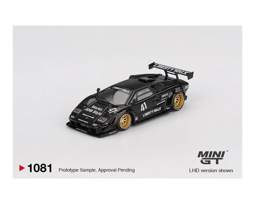 MINI GT 1:64 Lamborghini Countach LB-WORKS in Black - Image 2