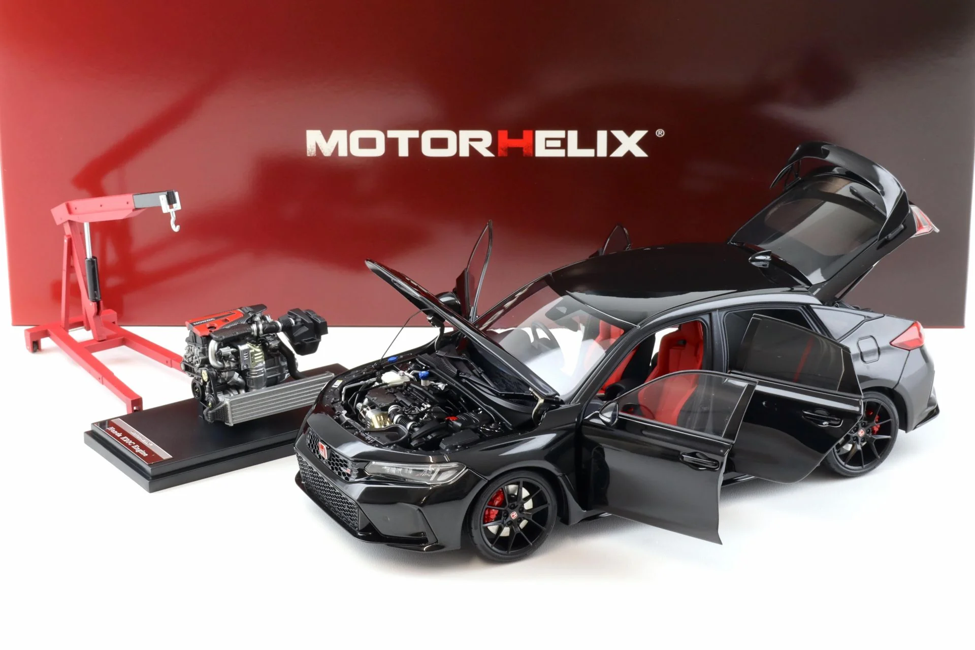 MotorHelix 1:18 Honda Civic Type-R (FL5) in Crystal Black Pearl - Image 5