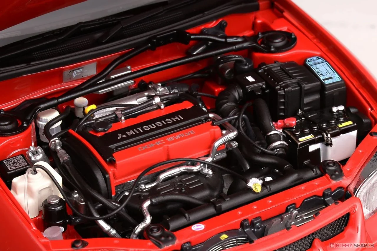 MotorHelix 1:18 Mitsubishi Lancer Evolution IV in Palma Red - Image 4