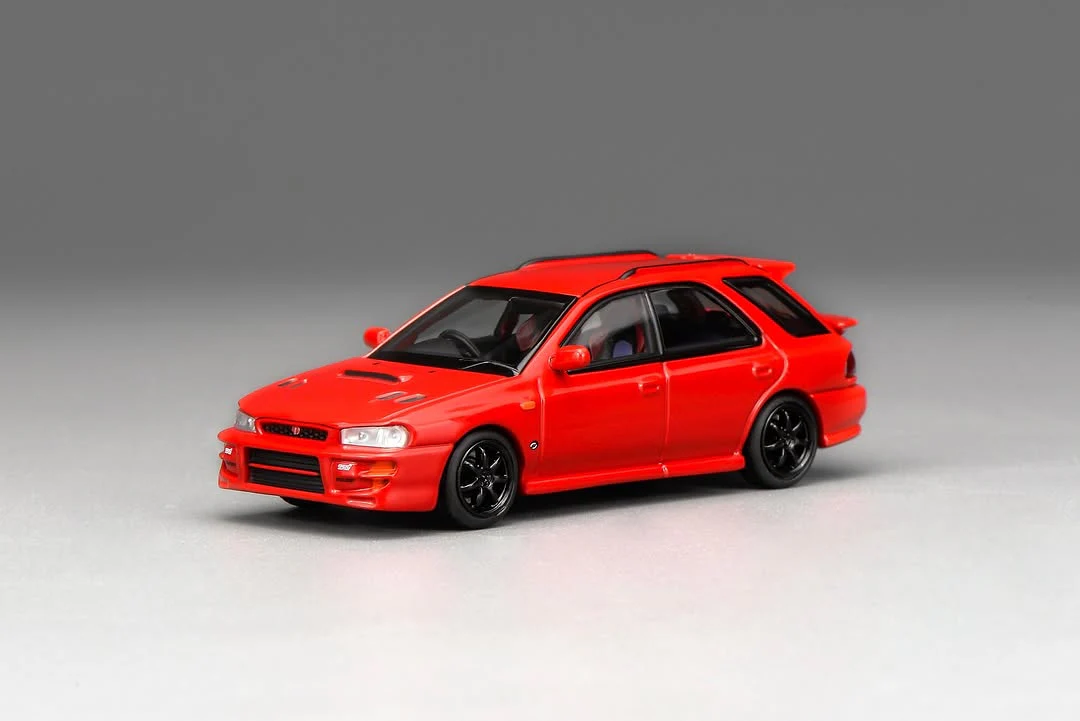 *PREORDER* MotorHelix 1:64 Subaru Impreza Wagon WRX STi Ver. VI Customized in Cherry Red Blossom - Image 2