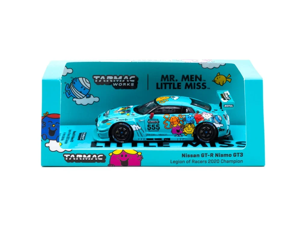 Tarmac Works 1:64 Nissan GT-R Nismo GT3 Legion of Racers 2020 Overall Champion Mr. Men Little Miss - Image 3