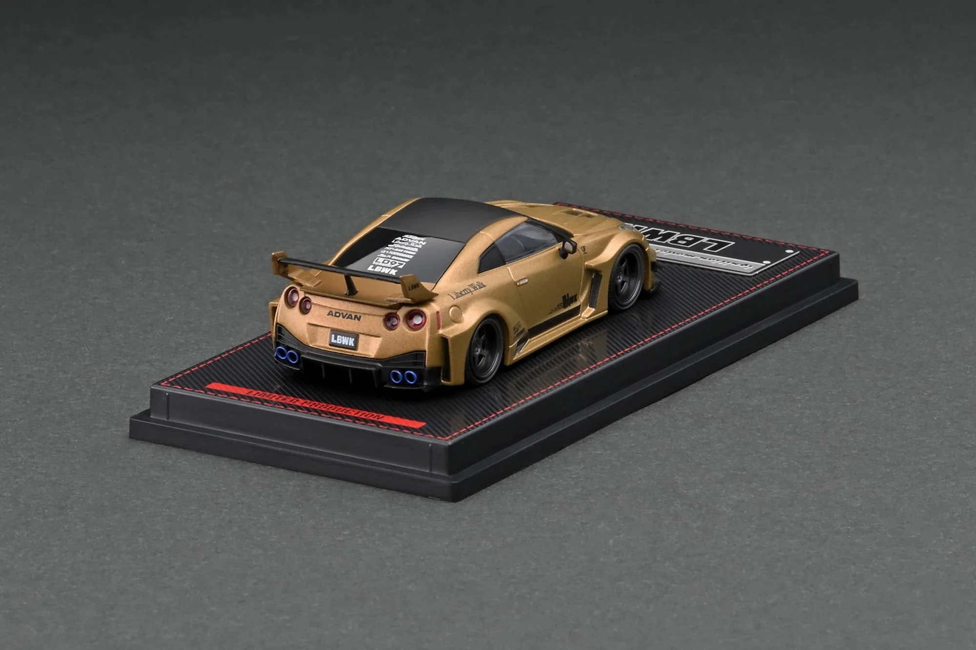 Ignition Model 1:64 Nissan Liberty Walk Silhouette Works 35GT-RR in Matte Gold - Image 2