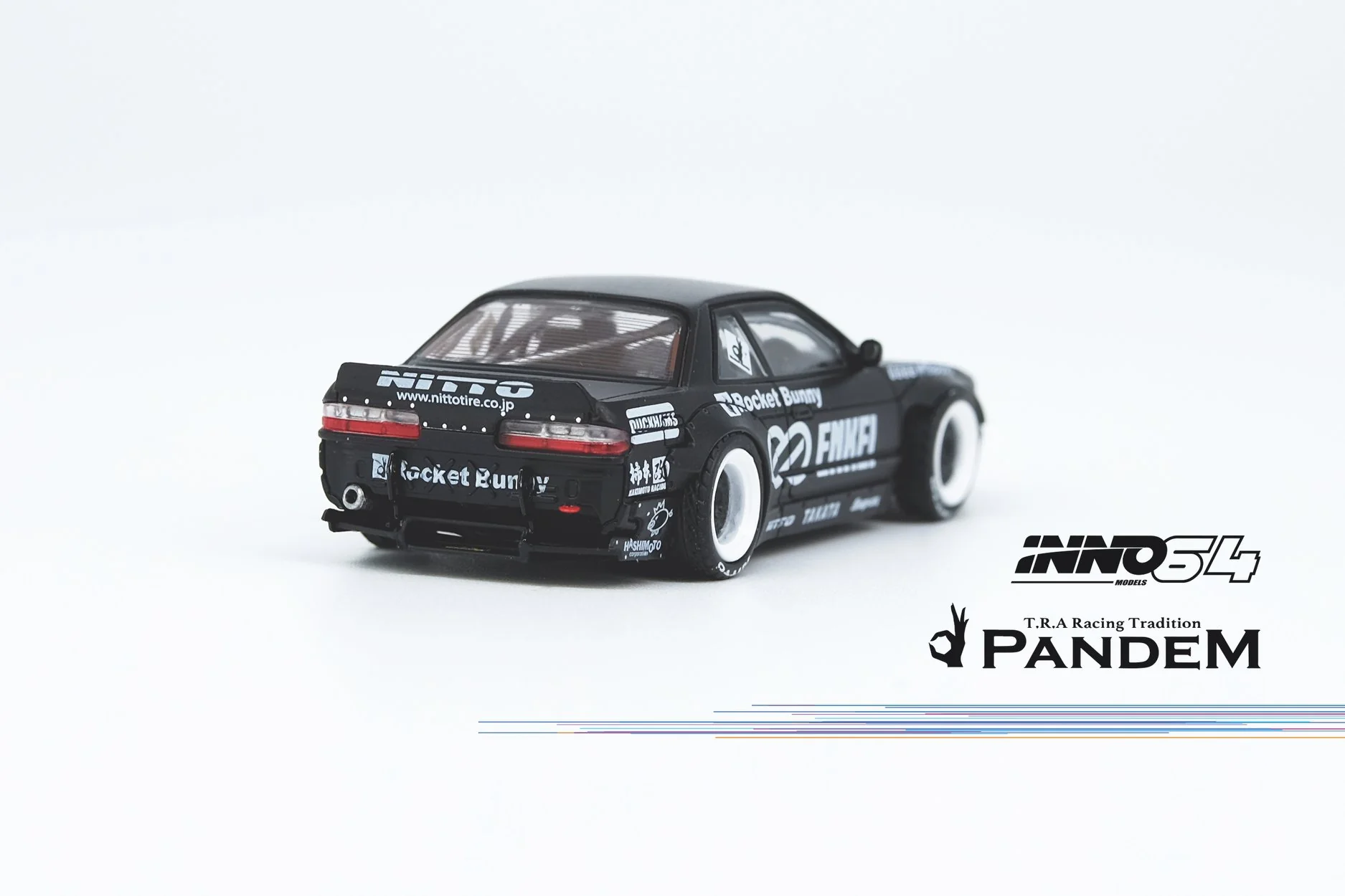 INNO Models 1:64 Nissan Silvia S13 V2 Pandem Rocket Bunny Matte Black - Image 2