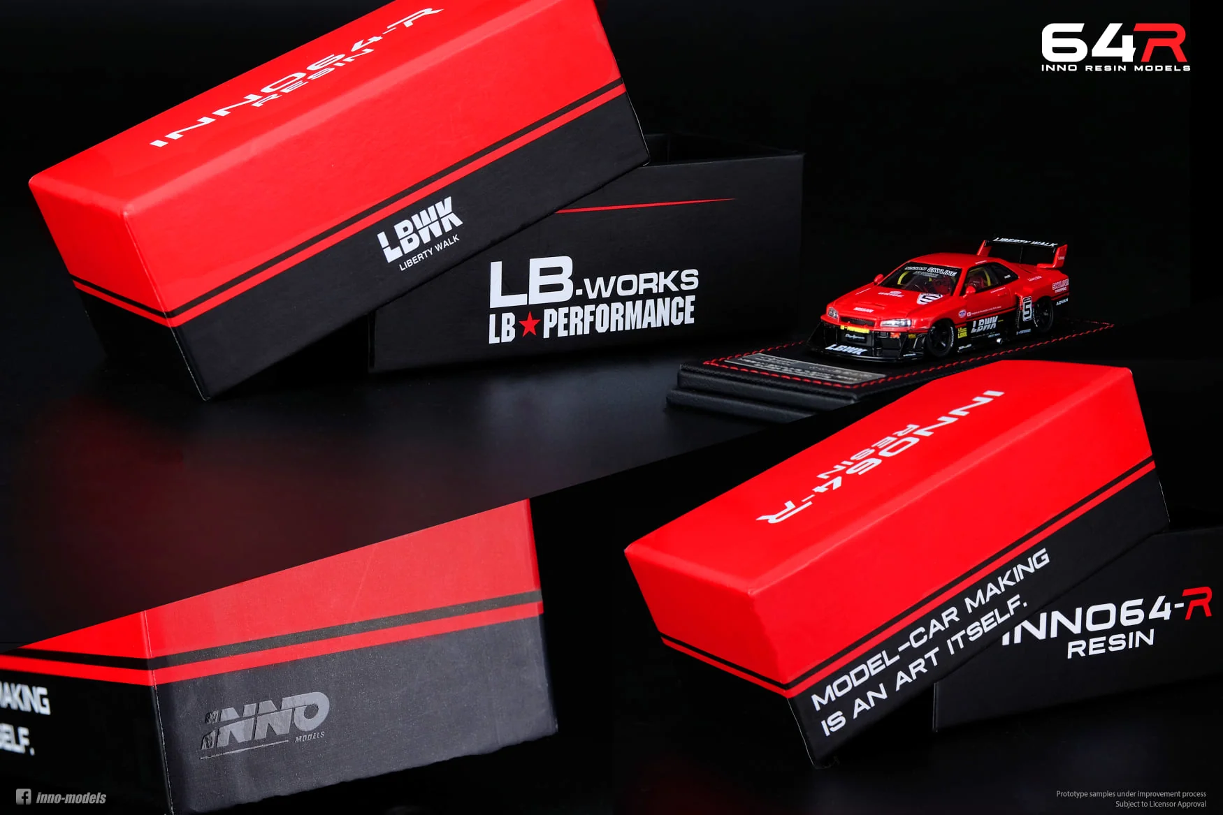 INNO Models 1:64 Nissan Skyline ER34 Super Silhouette Liberty Walk - Image 3