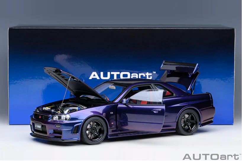 AUTOart 1:18 Nissan Skyline GT-R (R34) NISMO Z-Tune in Midnight Purple III - Image 6