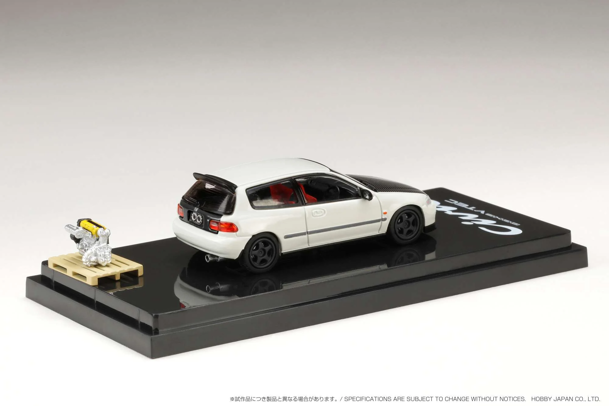 Hobby Japan 1:64 Honda Civic (EG6) Customized Version with Engine Display in White - Image 2