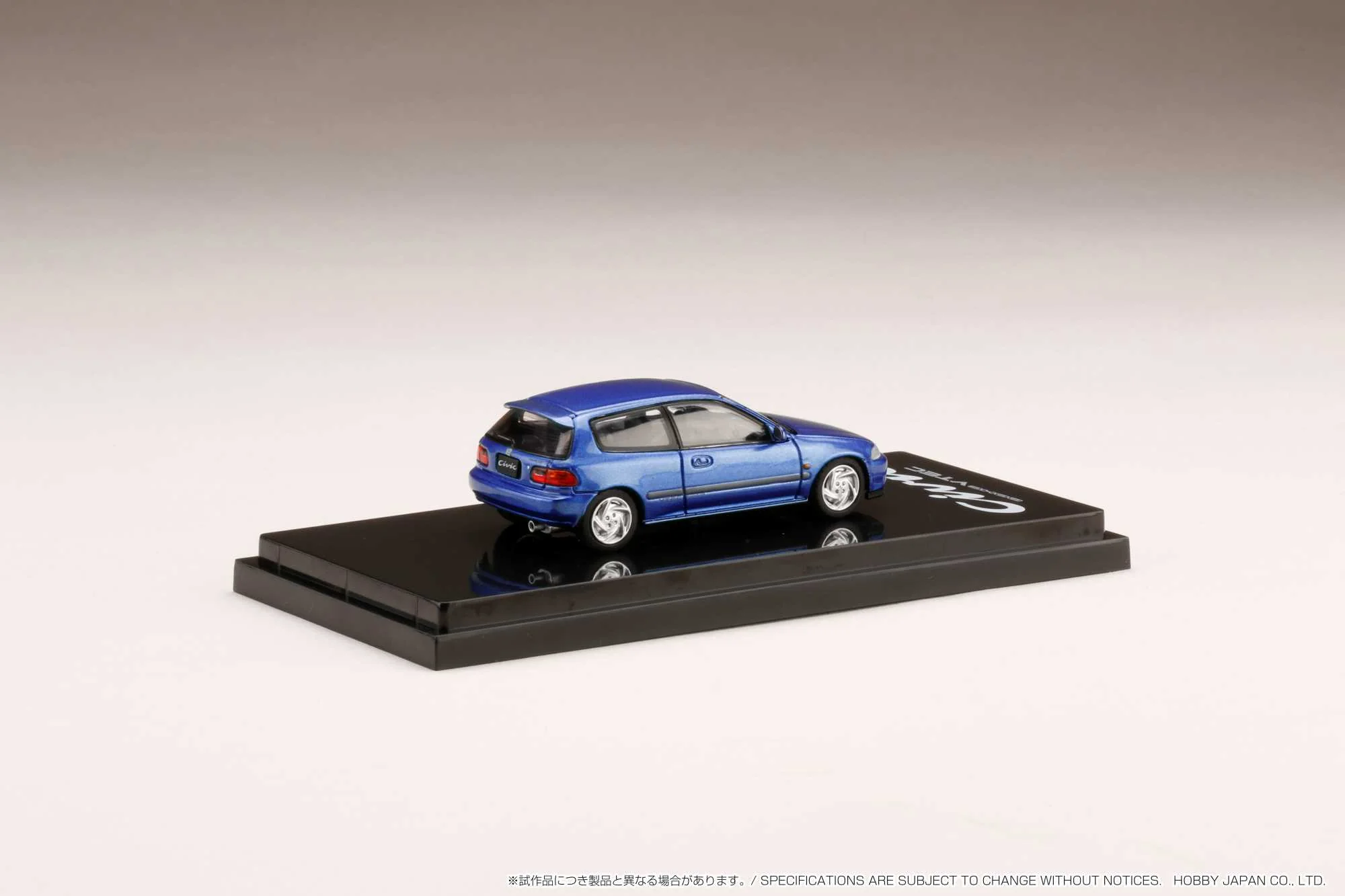 Hobby Japan 1:64 Honda Civic (EG6) SiR Ⅱ with Engine Model in Captiva Blue Pearl - Image 2