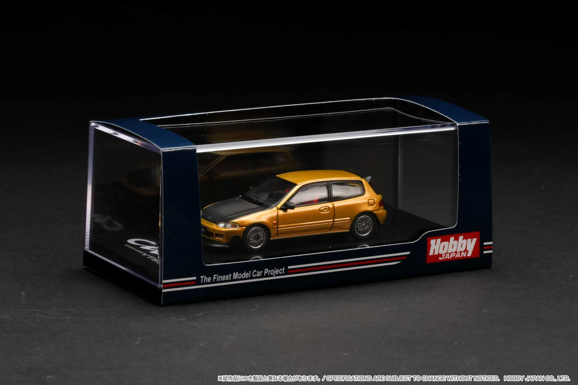 Hobby Japan 1:64 Honda Civic (EG6) SiR Ⅱ with JDM Style in Orange Metallic - Image 3