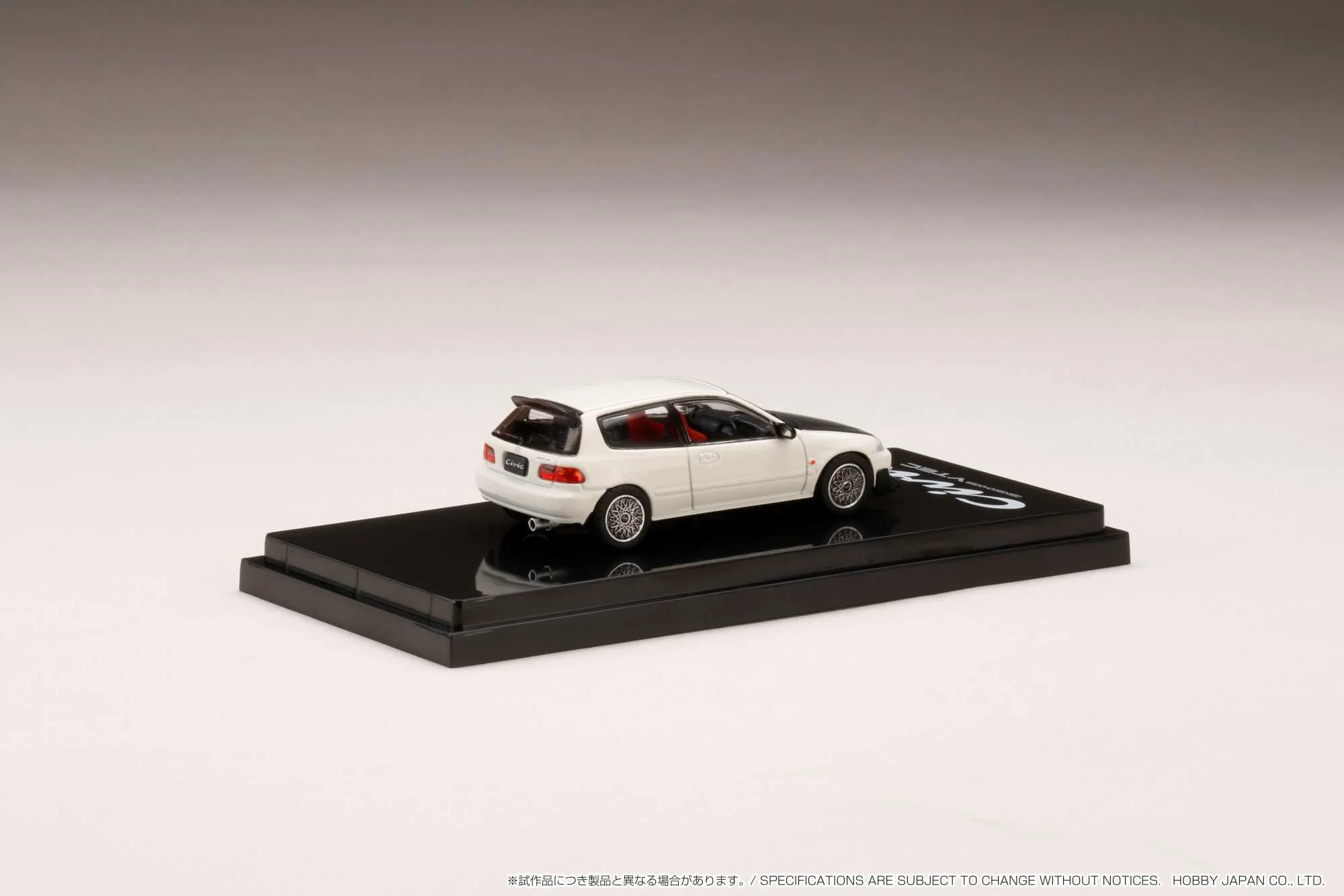 Hobby Japan 1:64 Honda Civic (EG6) SiR Ⅱ with JDM Style in Frost White - Image 2