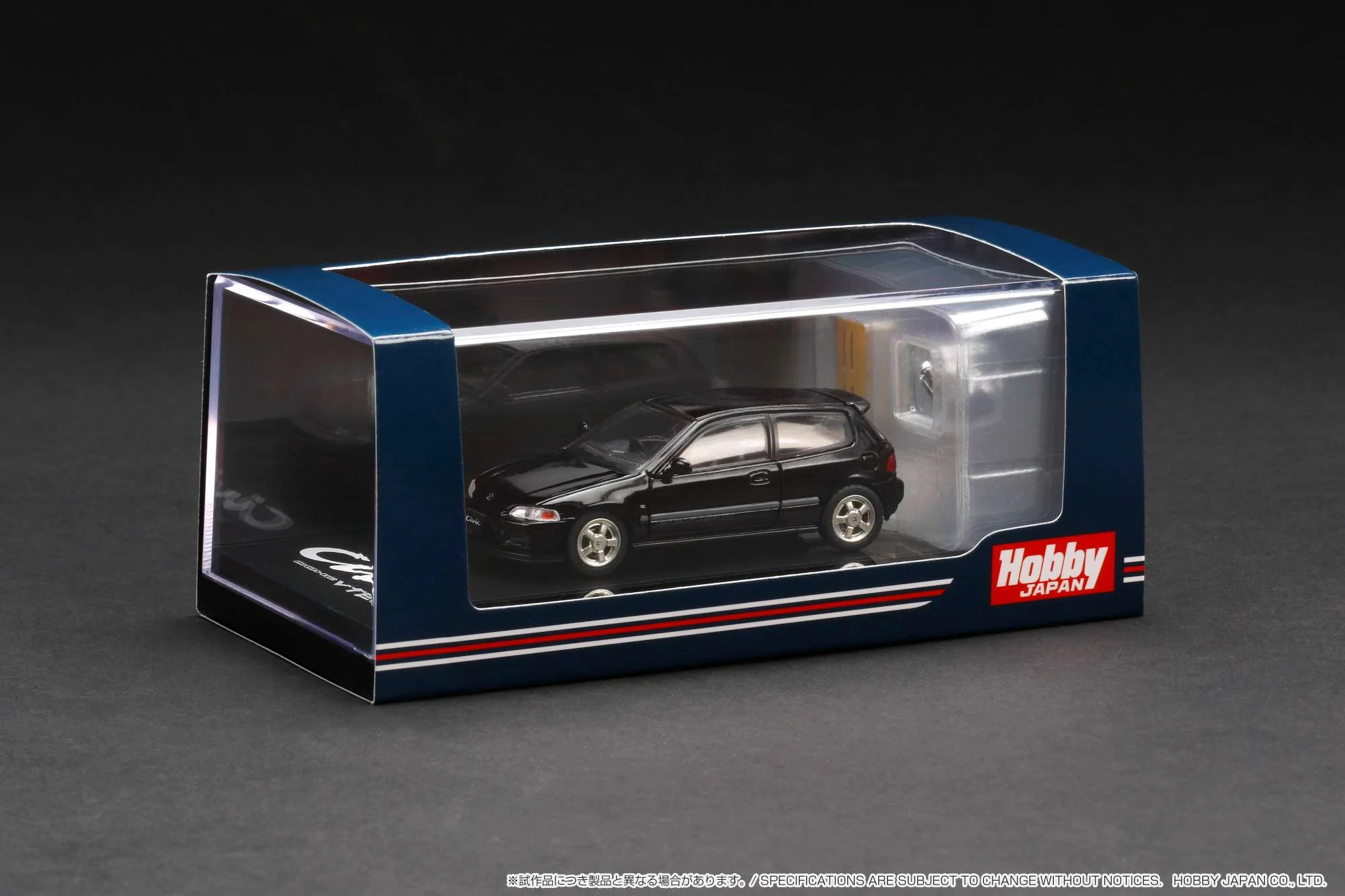 Hobby Japan 1:64 Honda Civic (EG6) SiR-S with Engine Display in Granada Black Pearl - Image 3