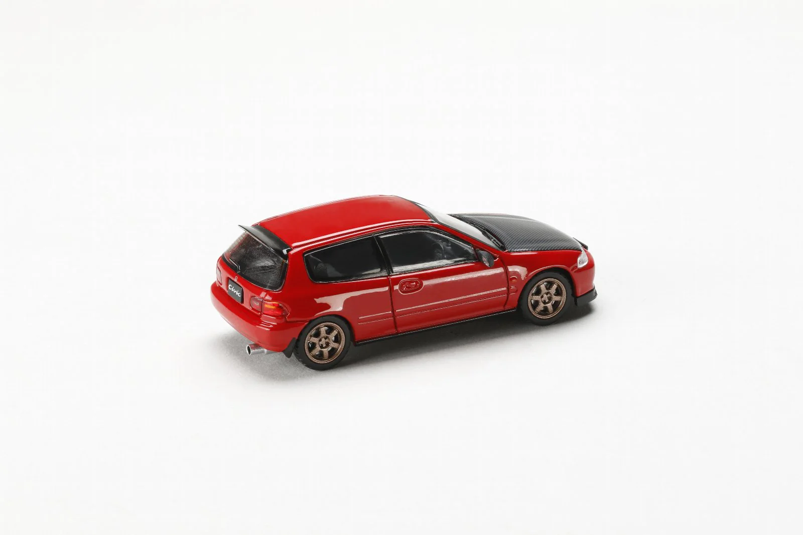 Hobby Japan 1:64 Honda Civic SiR-II (EG6) in Milano Red with Carbon Bonnet - Image 2