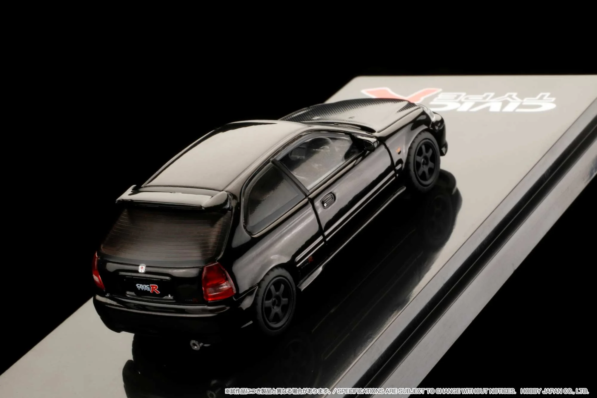 Hobby Japan 1:64 Honda Civic Type-R (EK9) Customized Version with Engine Display in Starlight Black Pearl - Image 8