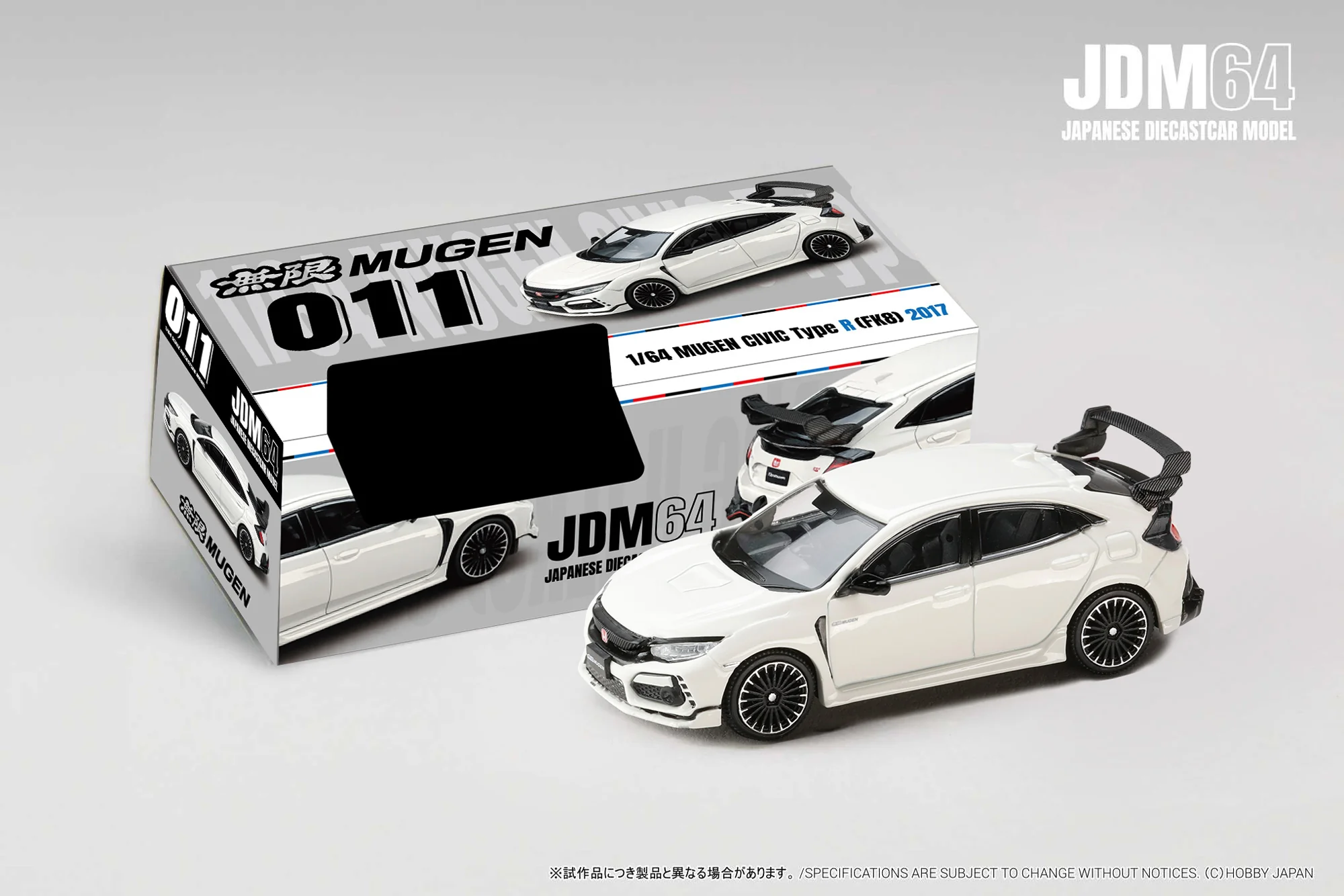 *PREORDER* Hobby Japan 1:64 Honda Civic Type-R (FK8) MUGEN in Championship White