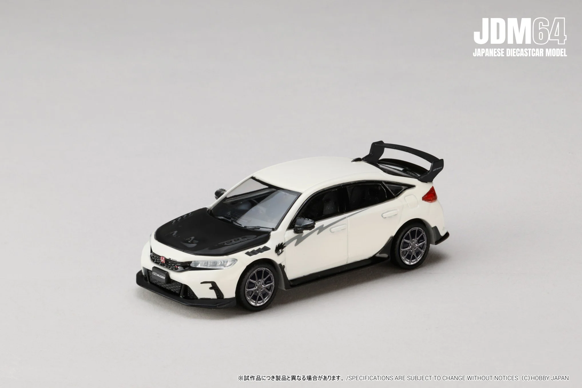 *PREORDER* Hobby Japan 1:64 Honda Civic Type-R (FL5) MUGEN Group B (2025) in Championship White - Image 2