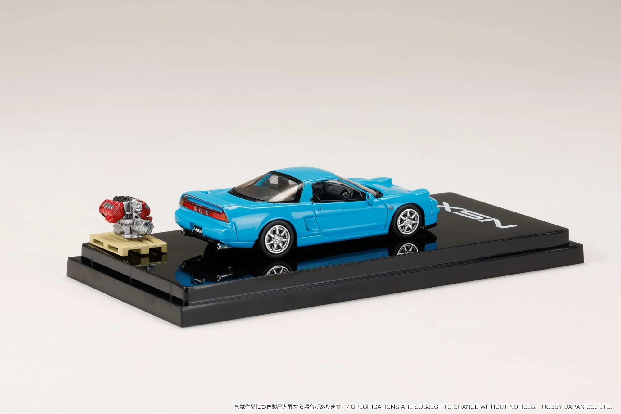Hobby Japan 1:64 Honda NSX Coupe with Engine Display Model in Phoenix Blue - Image 2