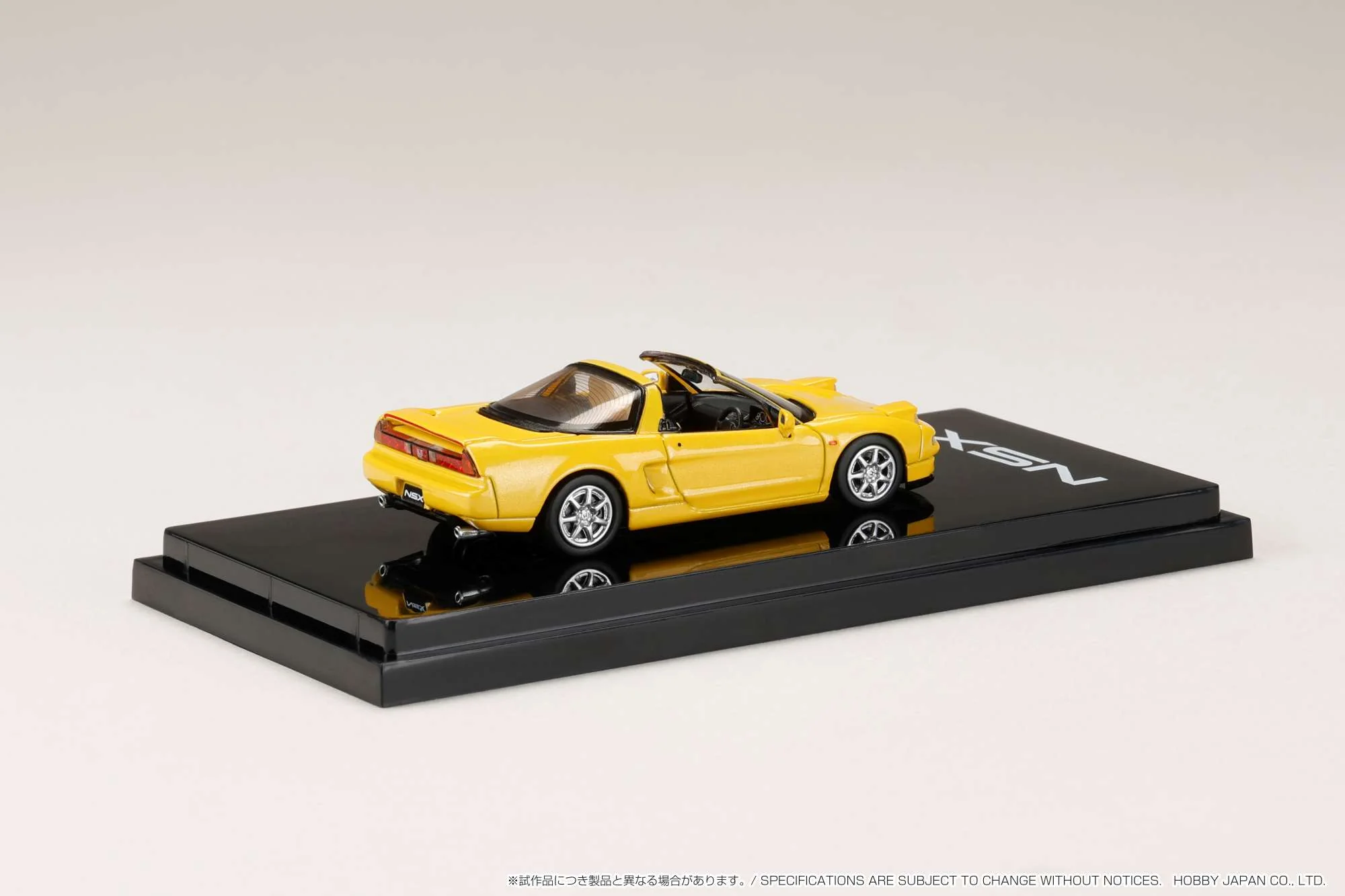 Hobby Japan 1:64 Honda NSX Type T with Detachable Roof in Indy Yellow Pearl - Image 2