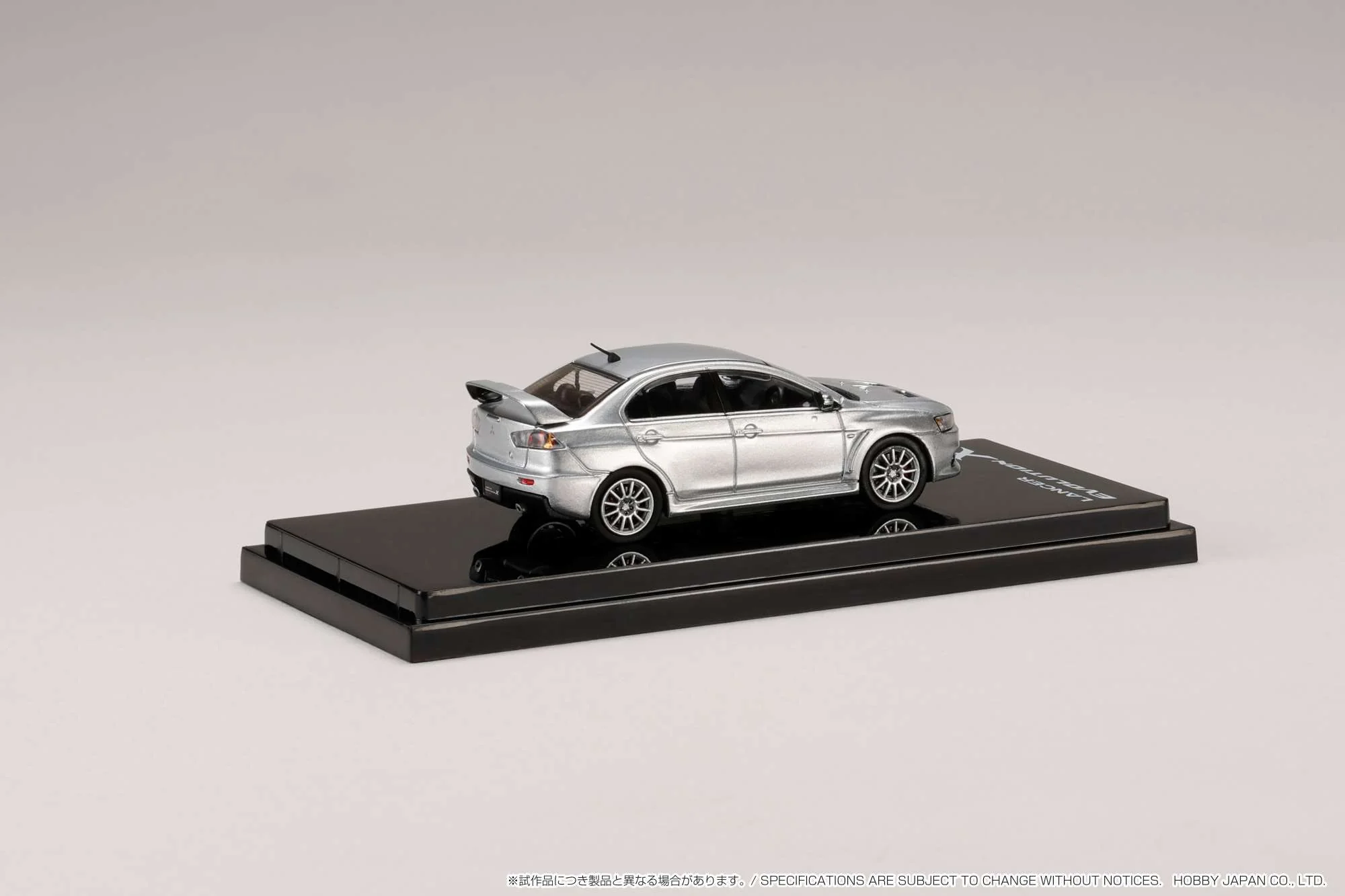 Hobby Japan 1:64 Mitsubishi Lancer Evolution X in Cool Silver Metallic - Image 2