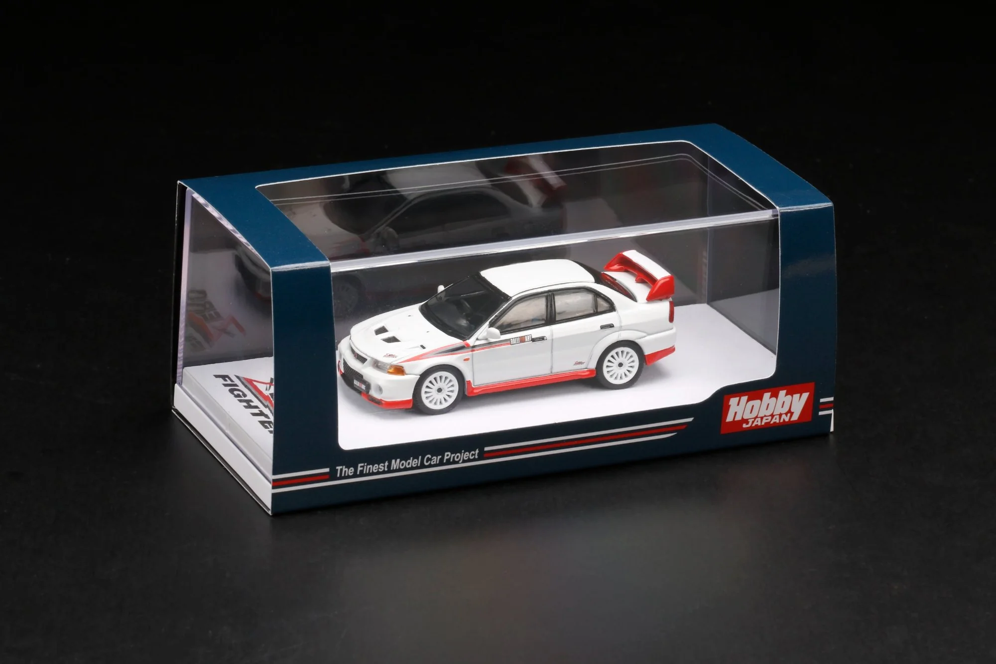 Hobby Japan 1:64 Mitsubishi Lancer GSR Evolution 6 Zero Fighter White (CP9A) - Image 3