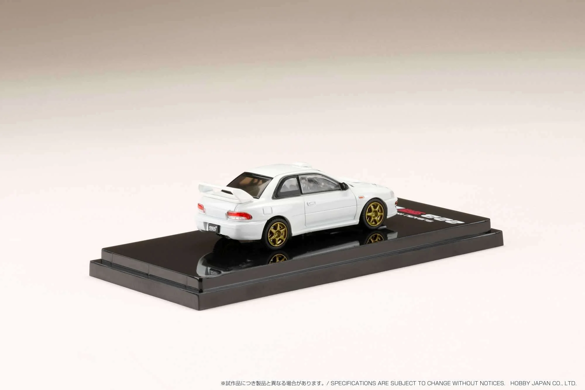 Hobby Japan 1:64 Subaru Impreza 22B STi Version (GC8改) Rally Base Car / LHD - Feather White - Image 2