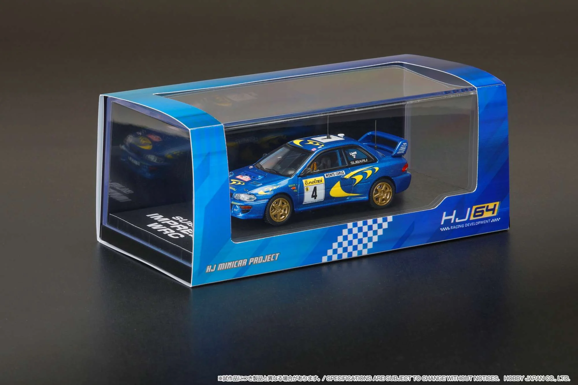 Hobby Japan 1:64 Subaru Impreza WRC 1997 #4 Monte Carlo WINNER - Image 3