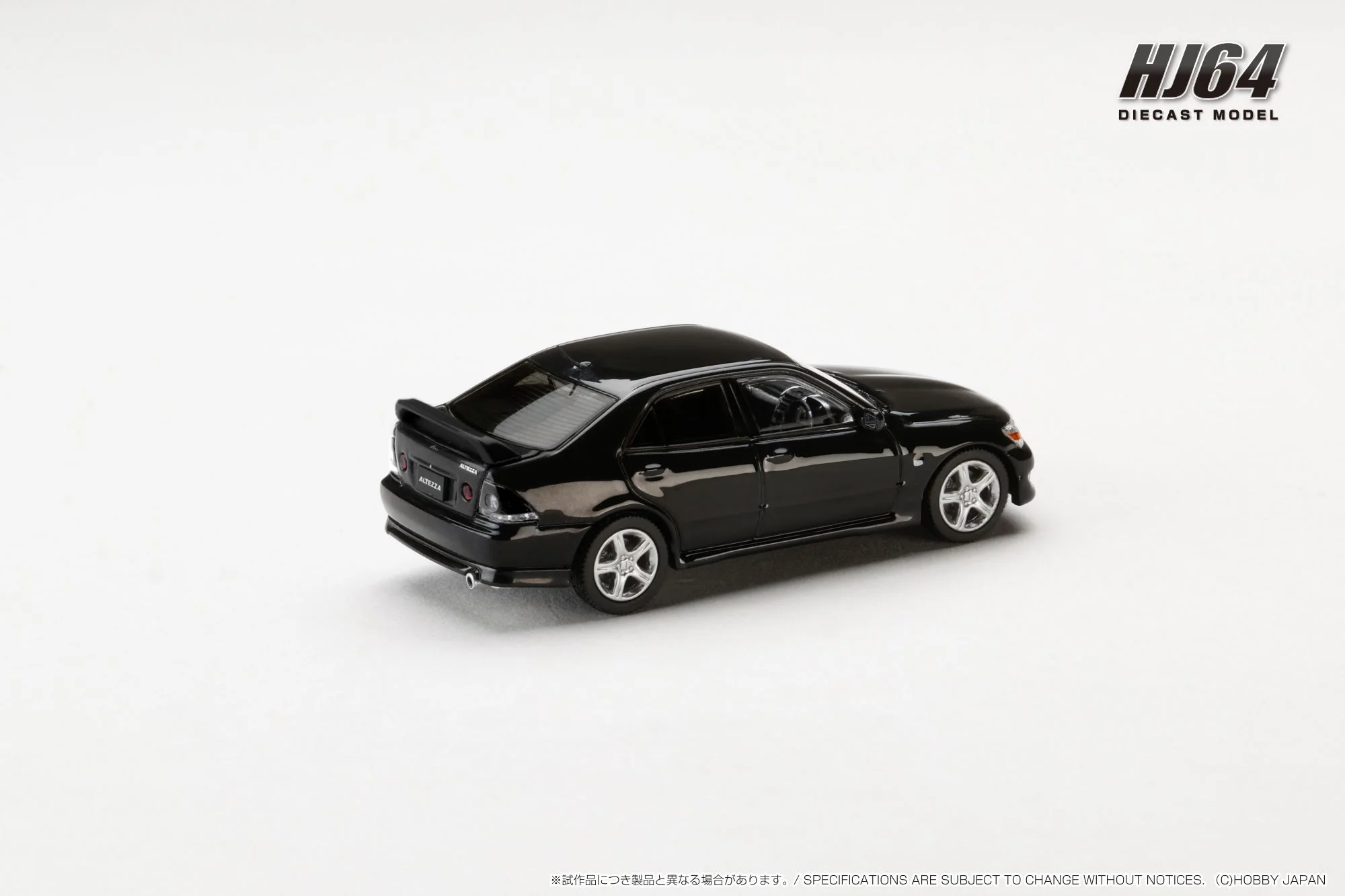 Hobby Japan 1:64 Toyota ALTEZZA RS200 (E10) 1998 Genuine Option Parts in Black - Image 2