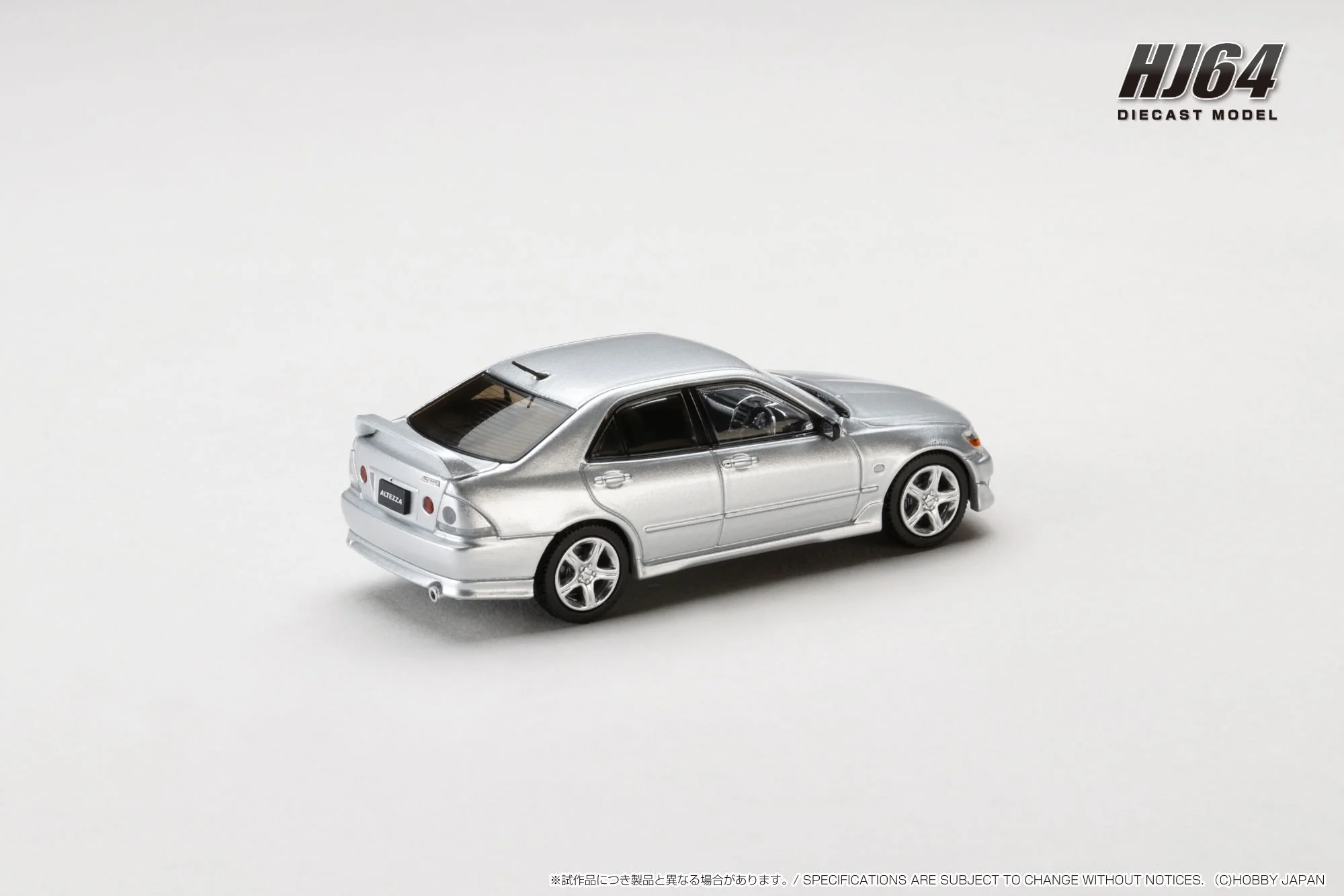 Hobby Japan 1:64 Toyota ALTEZZA RS200 (E10) 1998 Genuine Option Parts in Silver Metallic - Image 2