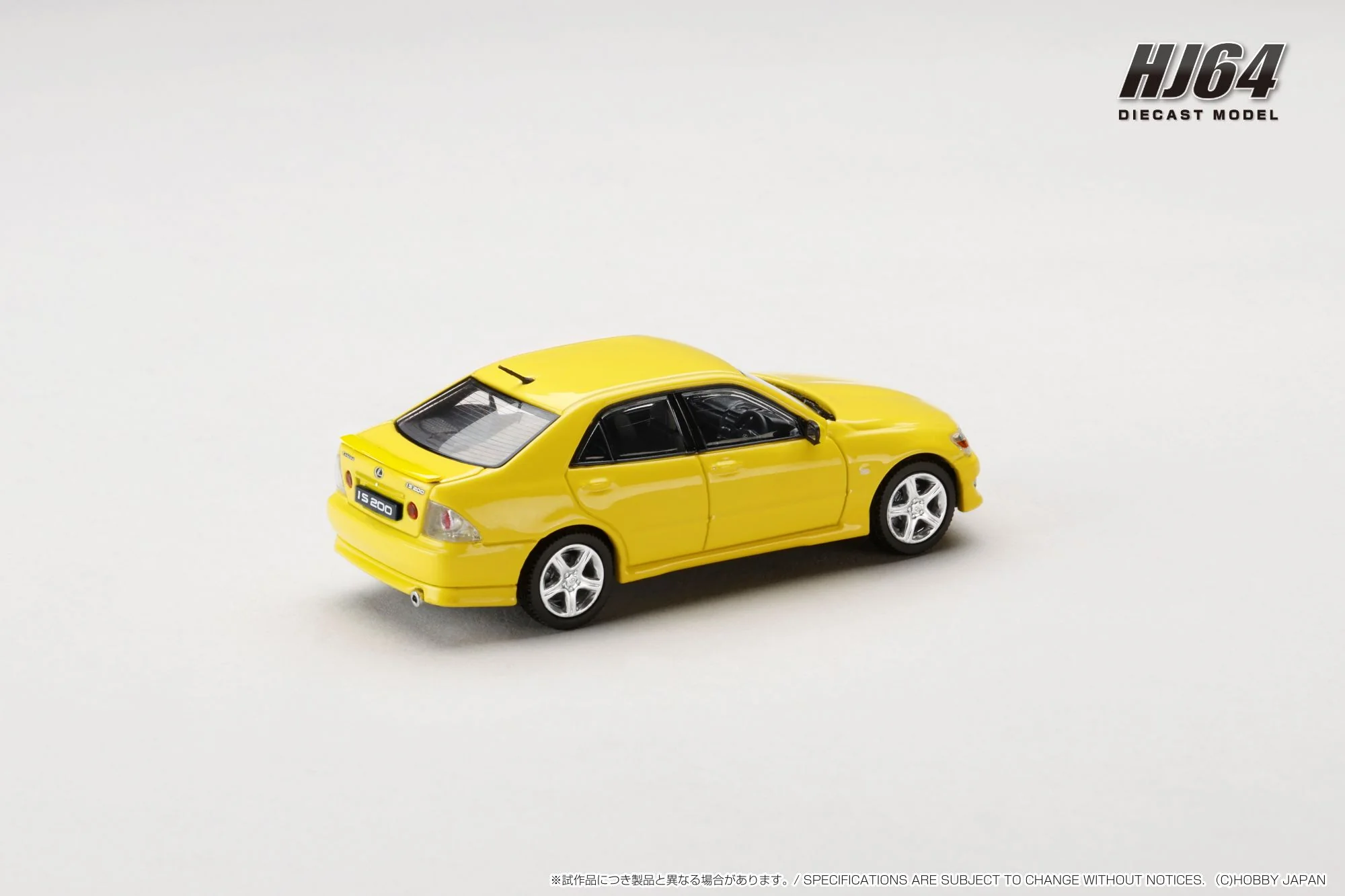 Hobby Japan 1:64 Toyota ALTEZZA RS200 (E10) 1999 in Yellow - Image 2