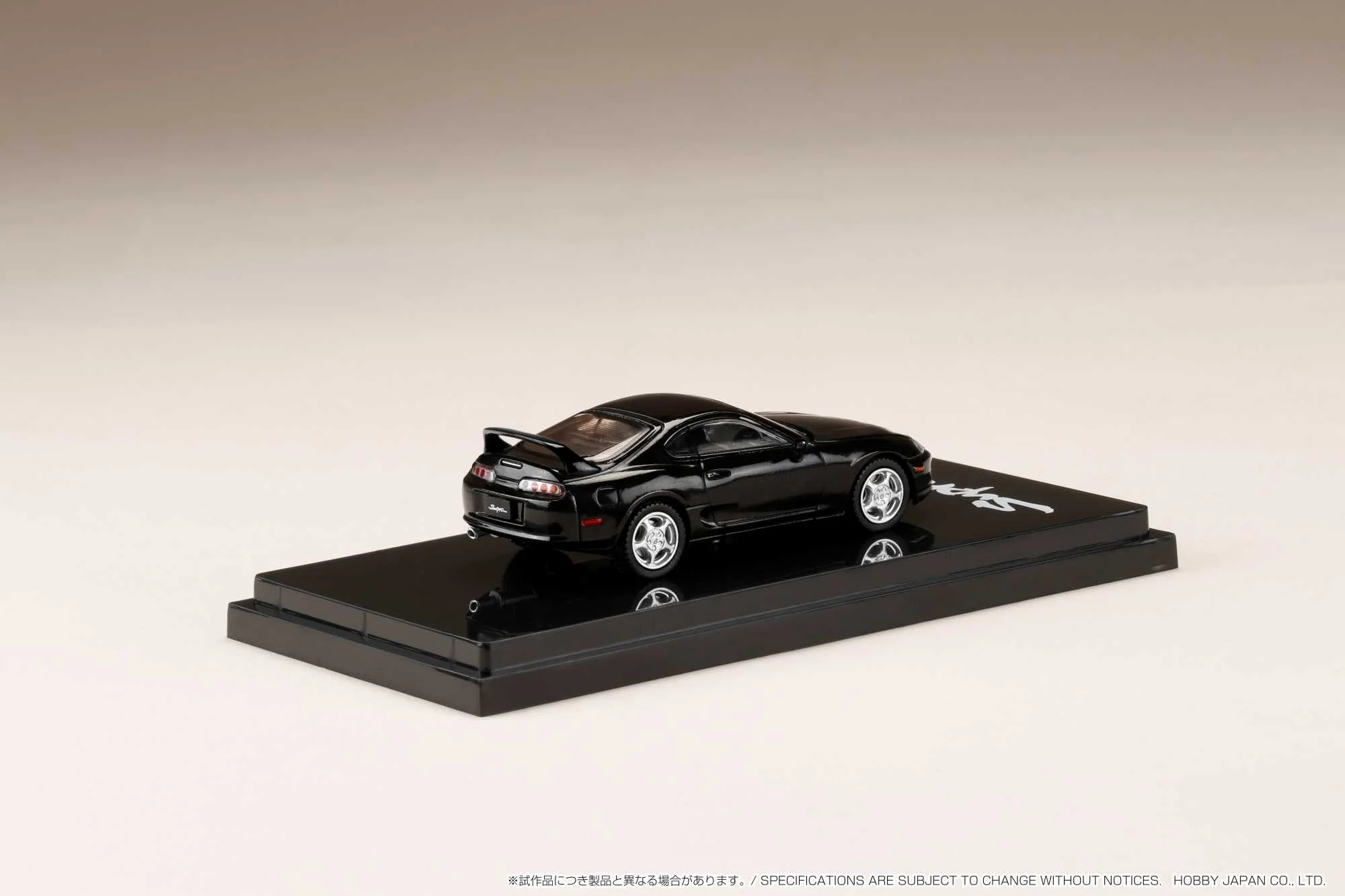 Hobby Japan 1:64 Toyota Supra RZ (A80) in Black with Engine Display Model - Image 3