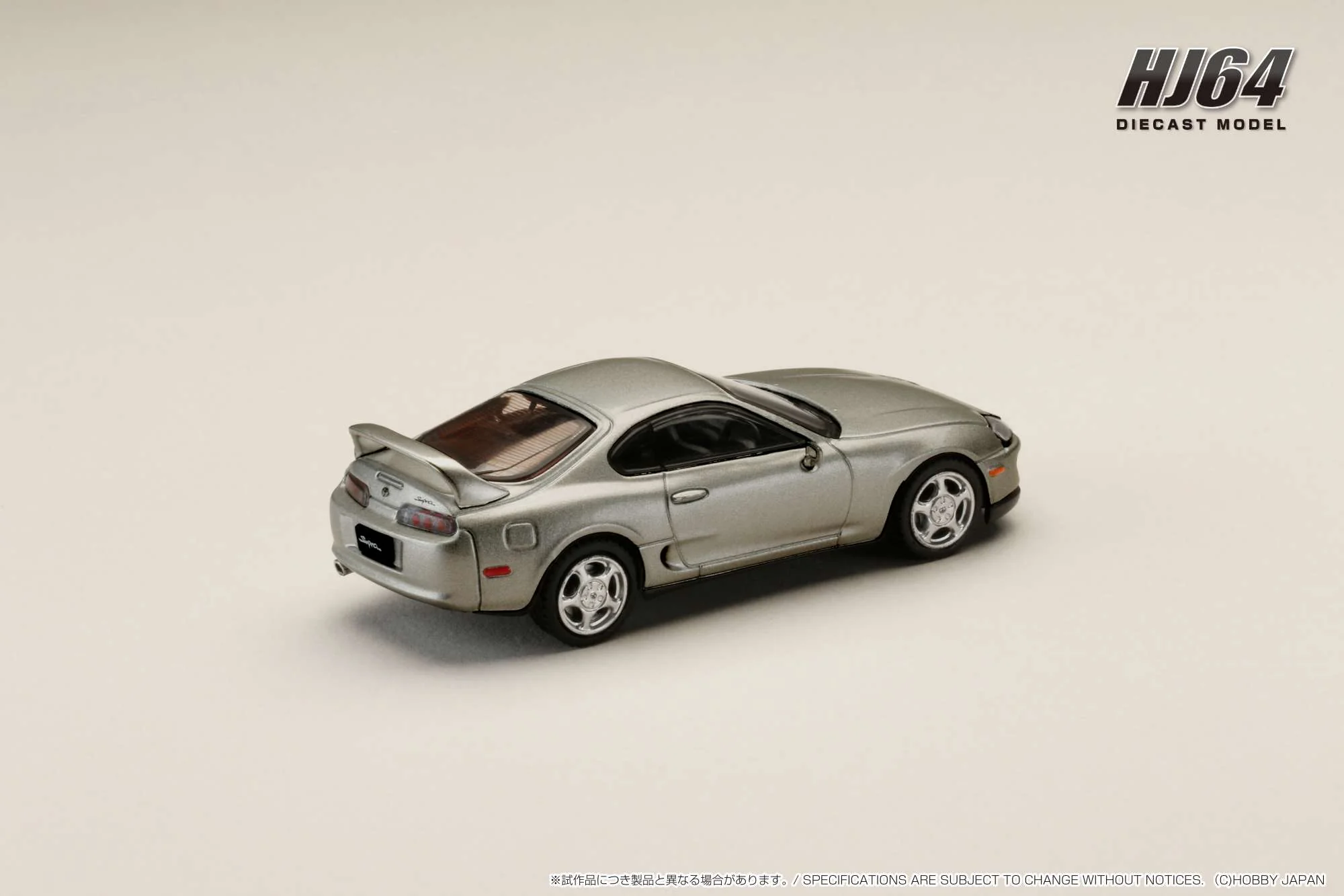 Hobby Japan 1:64 Toyota SUPRA RZ (JZA80) with Active Spoiler in Silver Metallic Graphite - Image 3