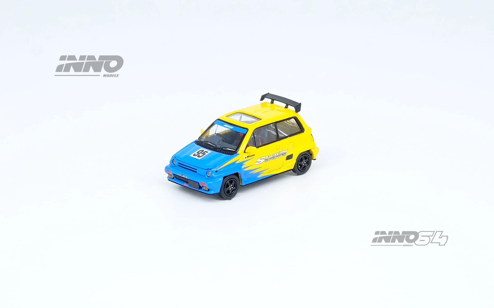 INNO Models 1:64 Honda City Turbo II with Honda Motocompo in Spoon Sports Livery - Image 3